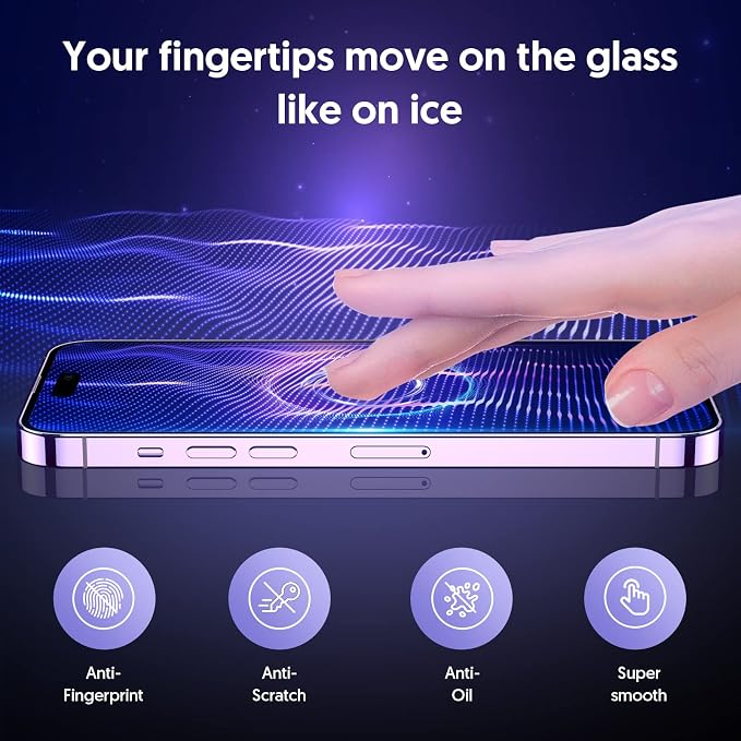 Fotbor for [3+3 Pack] iPhone 14 Pro Max Screen Protector with Camera Lens Protector, 9H Shatterproof Tempered Glass Film with Easy Installation Frame, HD Clear Sensitive Full Coverage 6.7 Inch - Image 8