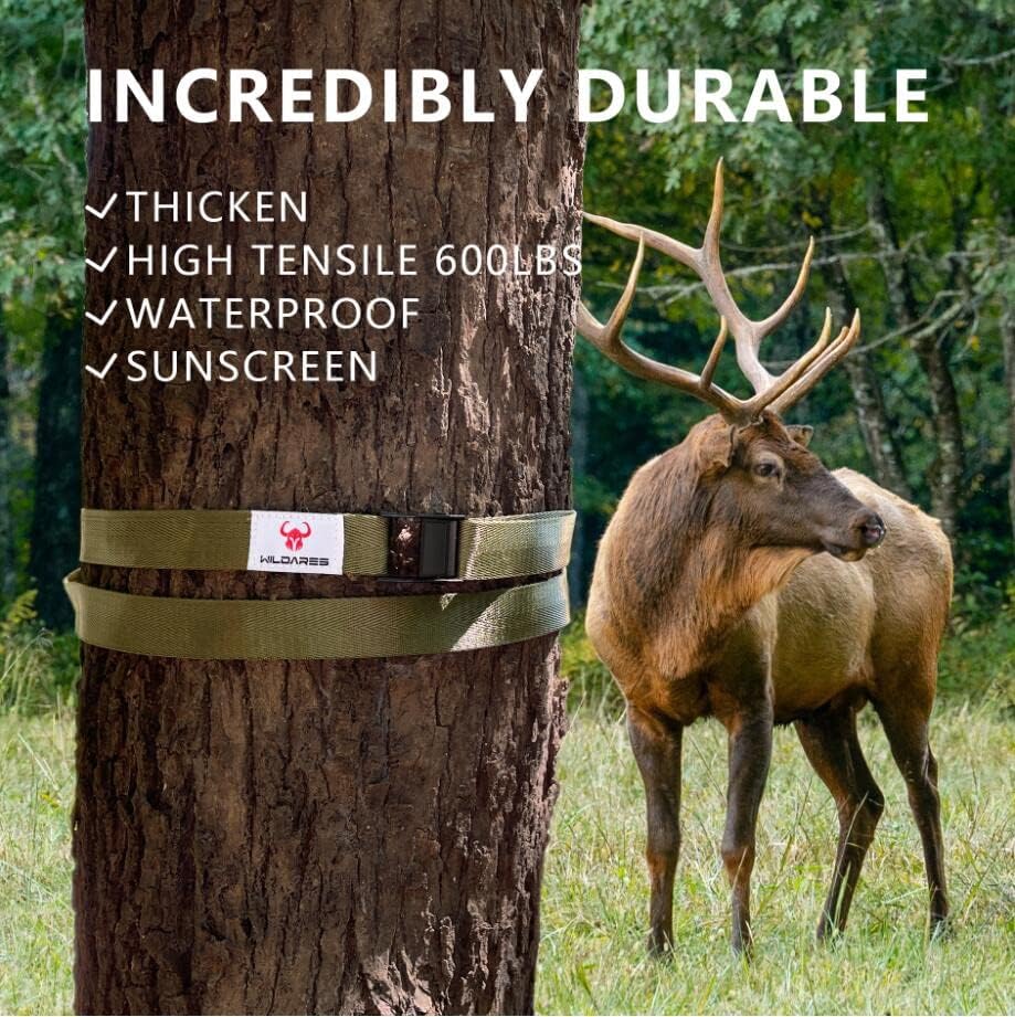 Trail Cam Straps, Game Camera Strap with Long-Lasting Alloy Buckle, Wildlife Trial Camera Accessories w/Durable Nylon Fiber, Deer Camera Tree Belts - Image 5