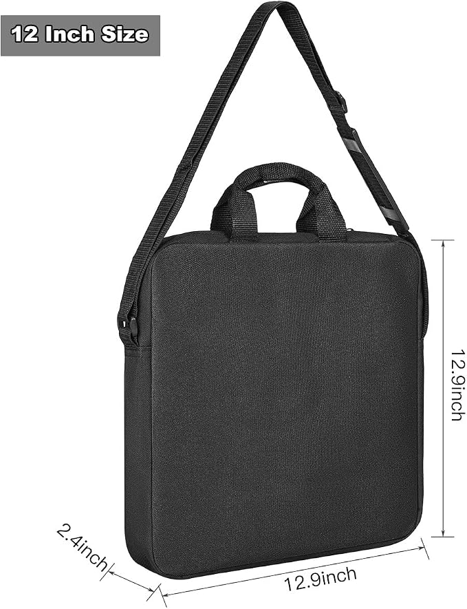 14" Ring Light Carrying Bag with Durable Nylon,Portable Camera Carrying Case for 14 inch Selfie Ring Light,14 inch Desk LED Protector-Black - Image 2