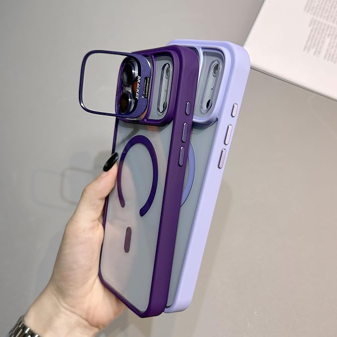 for iPhone 17 Pro Max Magnetic Case with Kickstand, [Compatible with MagSafe] Built in Stash Stand Clear Shockproof Soft Cover Camera Lens Protection Case for iPhone 17 Pro Max 6.9", Gray - Image 7