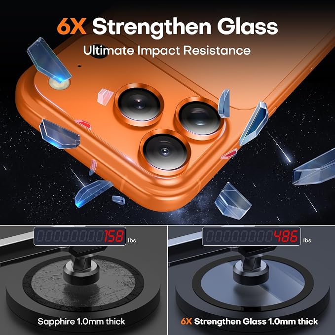 for iPhone 17 Pro Camera Lens Protector- Cosmic Orange | Aluminum Alloy, Tempered Glass Camera Cover, Nano Reinforced Adhesive, Accessories, Anti-Drop, Anti-Scratch, Case Friendly - Image 7