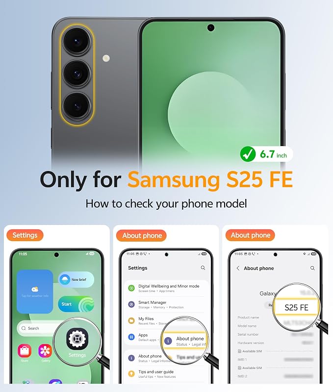 FNTCASE for Samsung Galaxy S25 FE Case, Fit for Magsafe, Screen Protector | Translucent Matte Magnetic Back, 14FT Military Grade Drop Protection, Slim Shockproof Protective Phone Cover, Green - Image 2