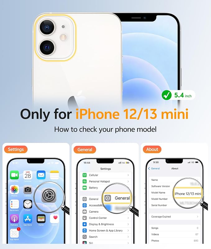 FNTCASE for iPhone 13/12 Mini Case, Fit for Magsafe, Translucent Matte Back | Magnetic Phone Cases, 14FT Military Grade Drop Protection, Slim Shockproof Protective Cover, Light Blue - Image 2