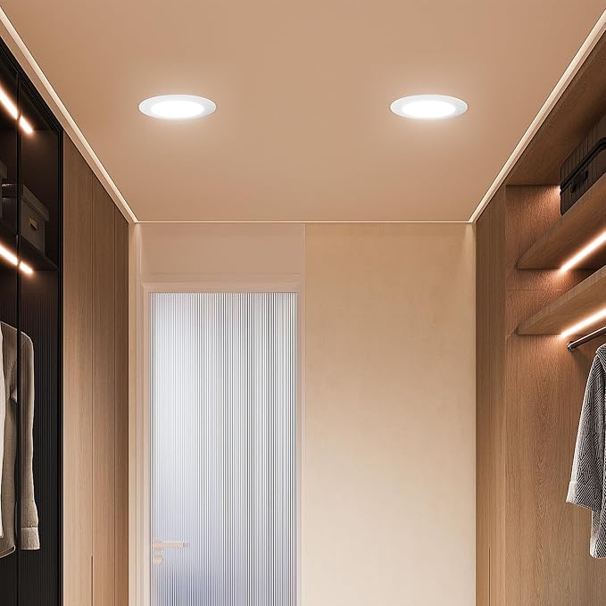 FREELICHT 4 Pack 5/6 Inch 5CCT LED Recessed Lighting with Night Light | 2700K/3000K/4000K/5000K/6000K Selectable,Dimmable Retrofit Flat Can Lights, 1000LM ,10W, IC & Damp Rated, ETL & FCC - Image 8