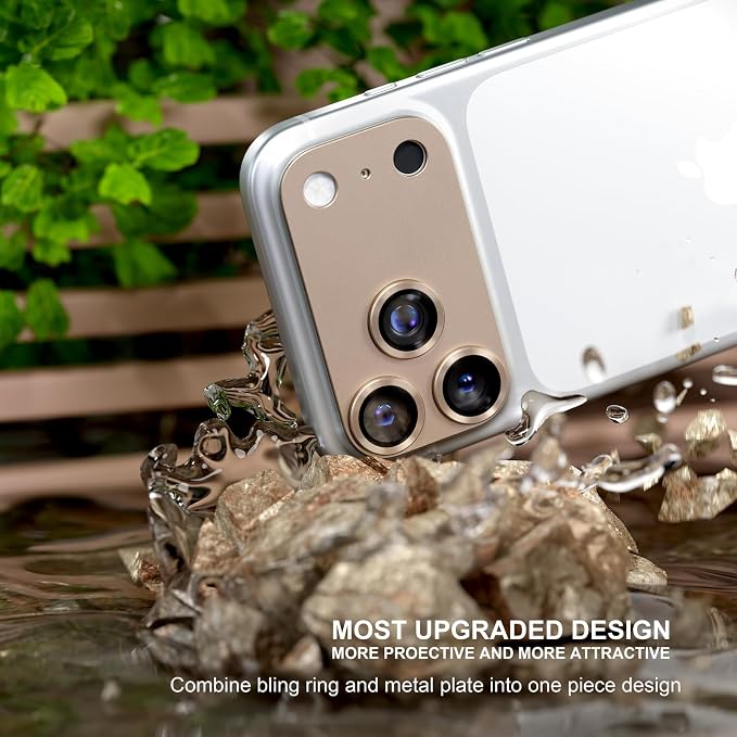 for iPhone 17 Pro Max Camera Lens Protector, Gray | [Military Grade Shatterproof] [Strong Adsorption] [Case Friendly] Matte Metal Tempered Glass Camera Screen Cover Accessories - Image 2