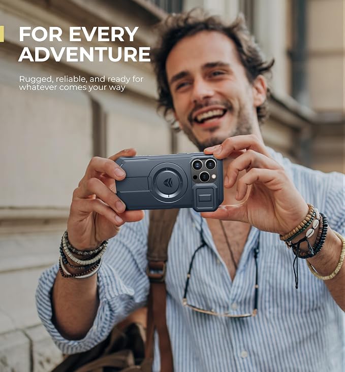 Dexnor for iPhone 13 Pro Case with Slide Camera Cover & Adjustable Kickstand, Compatible with MagSafe, Rugged Shockproof Bumper Cases Heavy-Duty Magnetic Protective Cover,6.1 inch,Navy Blue - Image 7