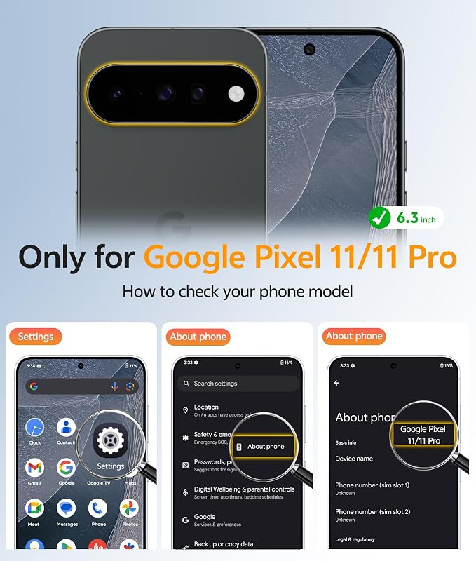 FNTCASE for Google Pixel 11 Pro Case / Pixel 11 Case, with Screen Protector | Fit for Magsafe, Anti Yellowing Clear, 14FT Military Grade Drop Protection, Shockproof Protective Phone Cover, Transparent - Image 2