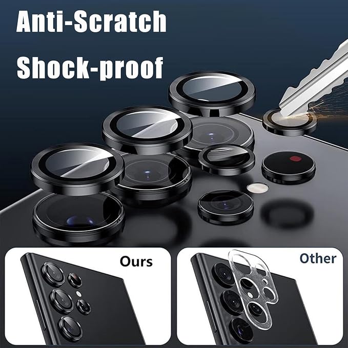 for Samsung Galaxy S25 Ultra 5G 2025 Camera Lens Protector, Samsung S 25 Ultra 9H Tempered Glass Camera Protector,[Ultra HD] [Anti Scratch] Camera Cover for Galaxy S25 Ultra,Clear - Image 3