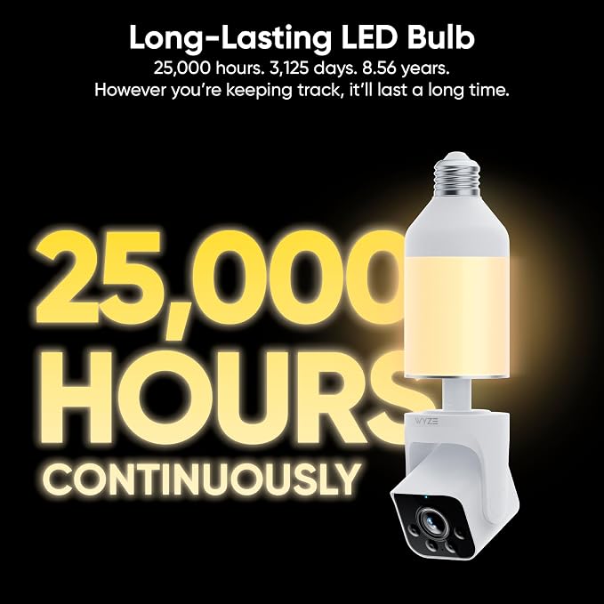 WYZE Bulb Cam - 2K HD Smart Light Bulb Security Camera with Color Night Vision, 800-Lumen Dimmable LED, 160° Wide View, Motion Detection & Siren, E26 Socket, Alexa/Google/IFTTT | Color Night Vision, 800-Lumen Dimmable LED, 160° Wide View, Motion Detect... - Image 14