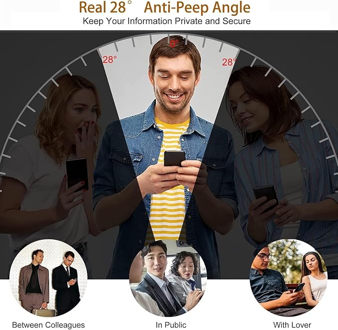 3+2 Pack Privacy Screen Protector And Camera Lens Protection for Galaxy S22 5G, Anti-Spy 9H Hardness Support Fingerprint Unlock Tempered Glass Screen Protector for Samsung Galaxy S22 - Image 5