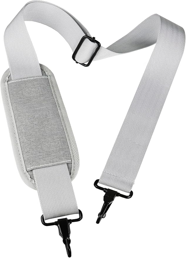 Shoulder Strap, Durable 55" Universal Replacement Laptop Shoulder Strap, Adjustable Comfortable Belt with Metal Hooks for Briefcase, Computer Messenger Bag, Laptop Case Luggage/Duffel/Camera, (Grey) by AREYLO