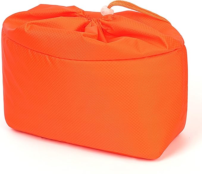 JAKAGO Shockproof Camera Insert Bag for SLR DSLR Mirrorless Camera Lens Flash Light Accessories Camera Pouch with Adjustable Dividers for Canon Nikon Sony Water Resistant Camera inner case(Orange) - Image 9