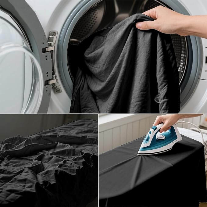 Black Photo Backdrop for Photoshoot Background Photography 8x10ft | Polyester, Portrait Product Party Photographic, Video Live Streaming - Image 6