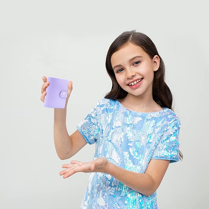 Ruibytree 52 Pockets Small Photo Album 2x3 for Instax Mini, Purple, 2 Pack | Pocket-Size, PU Leather Cover, Snap Closure, Acid-Free Pages, Fits Polaroid 2x3 Photos, Kodak Mini Prints & ZINK Photos - Image 8