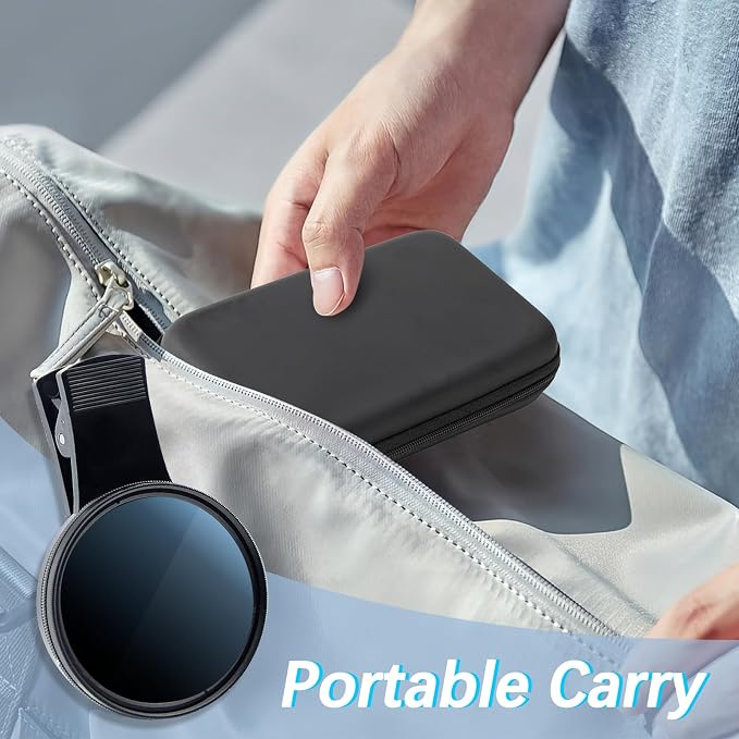 52MM Circular Polarizer Filter for Phone, Clip-on CPL Phone Camera Lens Filter Compatible with iPhone 16 15 14 13 and Other Smart Phones, Ultra Slim Multi-Coated CPL Lens Filter with Case - Image 8