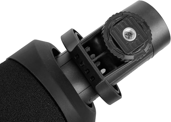 Saramonic CamMic+ | AA-Powered Shotgun Mic for DSLR, Mirrorless, Video Cams, Smartphones & Tablets | Shockmount, TRS Cable, The output cable of the, Video Cams, Windscreen for Protection from Weather and Dust, Mirrorless - Image 9