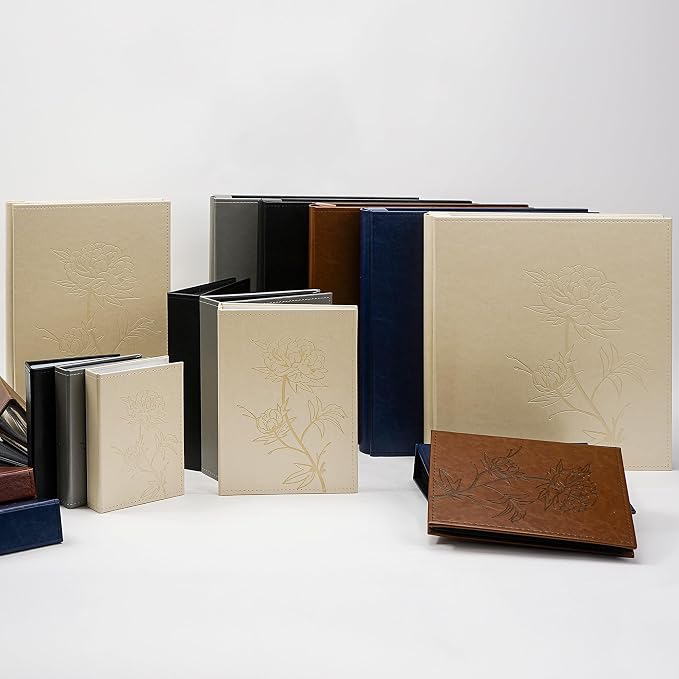 Vienrose 4x6 Photo Album 2 Pack Holds 100 Photos Each Vegan Leather | Vertical pockets, Dark Blue, Portable, Memory album, Family Wedding Baby Travel - Image 5