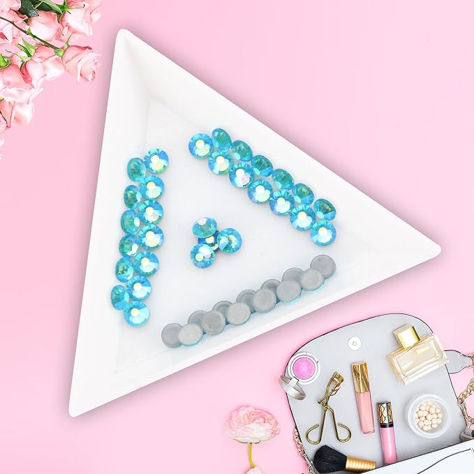Jollin Hotfix Rhinestones Flatback Crystal Gems 8.4mm SS40, Aquamarine AB | 144pcs Hot Fix Crystals Glass Rhinestones for Bedazzling, Crafting, Clothes, Shoes & Accessories DIY Decoration - Image 3