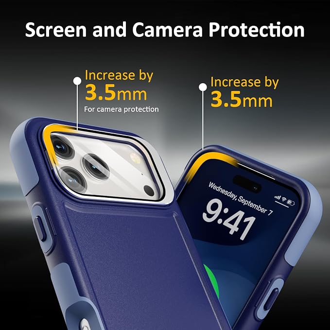 Follaroma Magnetic for iPhone 17 Pro Case with Camera Stand, Blue-Purple | Built-in Glass Camera Cover Stand,Compatible with MagSafe,Heavy Duty Shockproof Protective,Military-Grade Anti-DropDual Case - Image 7