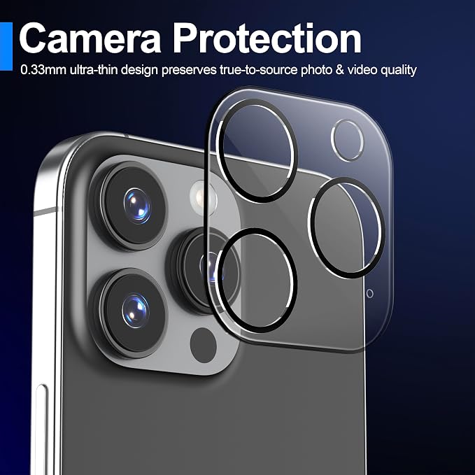Ailun Screen Protector + Camera Lens Protector for iPhone 16 Pro Max | 3+3 Pack, 6.9 inch, Installation Frame, Case Friendly, Tempered Glass - Image 5