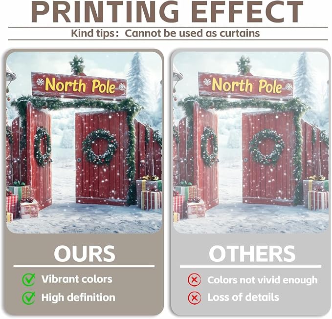 Winter Forest Backdrop Christmas Scene Background Snowy Xmas Tree Snowman Party Decorations Banner Photography Props 15x10ft Vinyl - Image 3