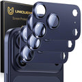 UniqueMe for 3 Pack iPhone 17 Pro Max Camera Lens Protector - All Blue | Drop Protection, Case Friendly, 9H Tempered Glass, Camera Cover Screen, Update New Version by UniqueMe