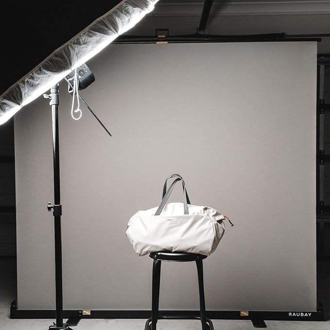 【Wider Style】 RAUBAY 78.7 x 82.7in Large Collapsible Gray Backdrop Screen | Retractable Panel Photo Gray Background with Stand for Video Conference, Photographic Studio, Streaming - Image 6