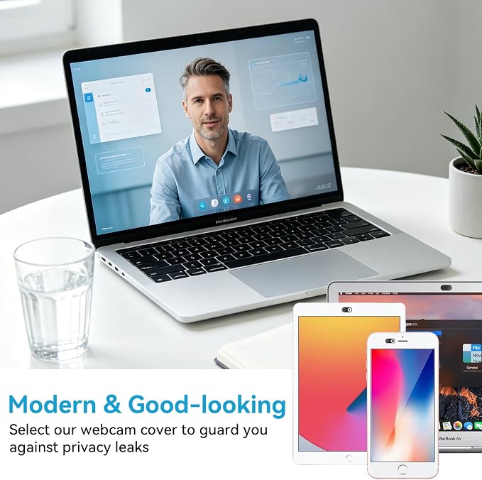 CloudValley Upgrade Webcam Camera Cover, [3-Pack] 0.023 inch Metal Camera Cover Slide | for Mac, iPad, MacBook Pro, MacBook Air, Laptops, PC/Computer, Tablets, Web Blocker Protect Your Privacy - Image 7