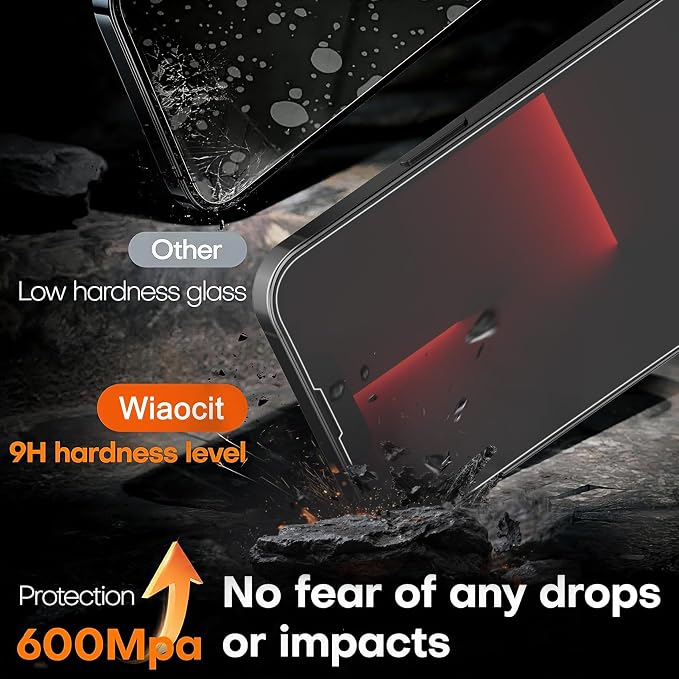 Wiaocit Tempered Glass Screen Protector for iPhone 13 Pro | 3+3 Pack, 9H Hardness, Camera Lens Protector, Installation Frame, Bubble Free, Case Friendly - Image 3