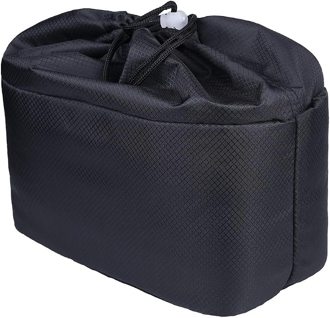 JAKAGO Shockproof Camera Insert Bag for SLR DSLR Mirrorless Camera Lens Flash Light Accessories Camera Pouch with Adjustable Dividers for Canon Nikon Sony Water Resistant Camera inner case(Black) - Image 9