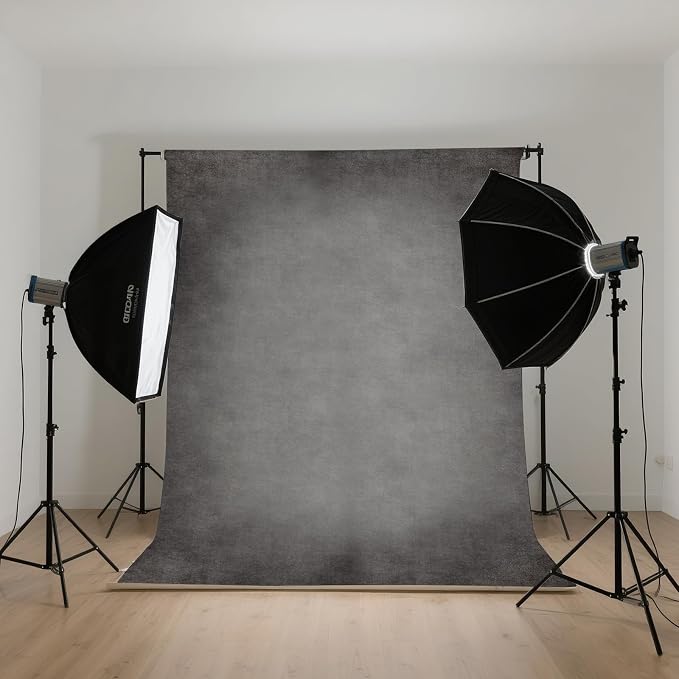 Grey Photography Backdrops for Photoshoot, Abstract Fabric 5x7ft | Vintage Studio Photo Backgrounds, Non Reflective, Easy to Use, for Portrait, Headshot, Product - Image 6
