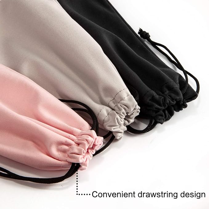 TRIUMPH VISION Glasses Case Soft Eyeglass Case Sunglass Pouch Cloth 3 Pack | Thick Microfiber Pouch Drawstring Pouch Eye Glass Bag Sunglasses Sleeve Storage, Lens Protection Cover,Cleaning Lens Screen - Image 8