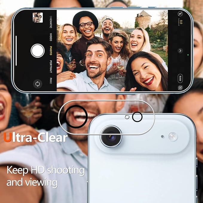 2+2 Pack Privacy Screen Protector for iPhone Air / 17 Air | Anti Spy Tempered Glass, with Camera Lens Protector, Anti Scratch, Bubble Free - Image 4