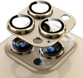 Uyiton for iPhone 14 Pro/iPhone 14 Pro Max Camera Lens Protector | Not Easy to Break, Strong Adsorption, Case-Friendly, Metal 9H Sapphire Glass Rear Camera Screen Cover, Gold by Uyiton