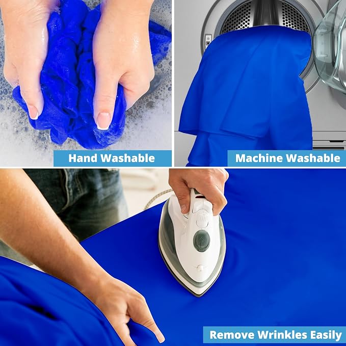 Aimosen 10x10 FT Royal Blue Screen Backdrop for Photography, Large Chromakey Blue Photo Background for Party Portrait Photoshoots Booth Video Studio, High Density Polyester Cloth Fabric Curtain Sheet - Image 4