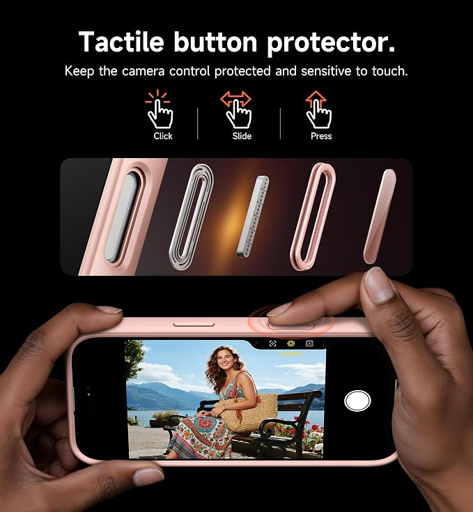 SURITCH for iPhone 17 Pro Max Case with Camera Control Cover, Camera Cover and Adjustable Kickstand, Compatible with MagSafe, Shockproof Bumper Protective Cases 6.9 Inch, Pink - Image 6