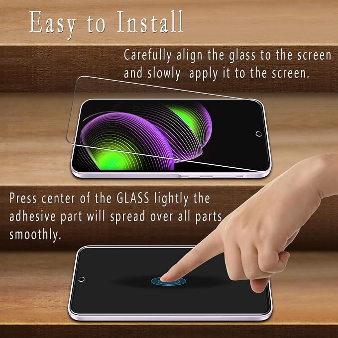 2+2 Pack Screen Protector for Samsung Galaxy A37 5G Tempered Glass | with Camera Lens Protector, Anti Scratch, Bubble Free - Image 4