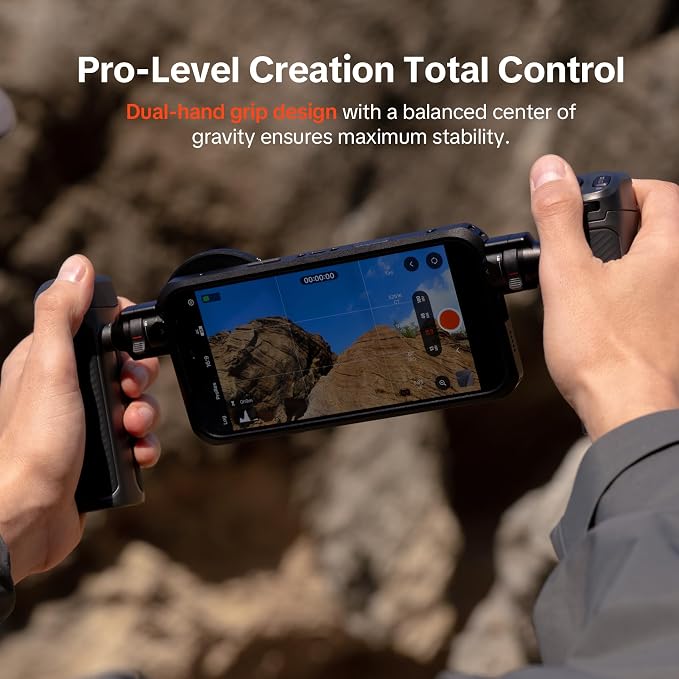 PGYTECH ProShot Phone Video Cage for iPhone 17 Pro Max, Dual Handheld Kit | Phone Rig with Wireless Bluetooth &Quick Release Handle Grip, Aluminum Phone Cage with 67mm Filter Ring for Live Streaming - Image 4