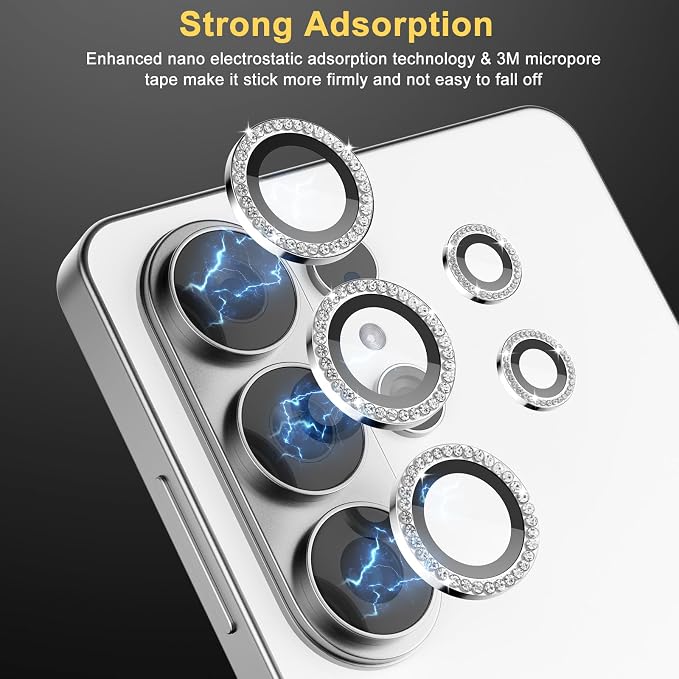 Camera Lens Protector for Samsung Galaxy S26 Ultra, Diamond Silver | Tempered Glass, Auto-align Tray, Easy Installation, Case Friendly, Anti-Scratch, HD Clear, Ultra Slim - Image 4