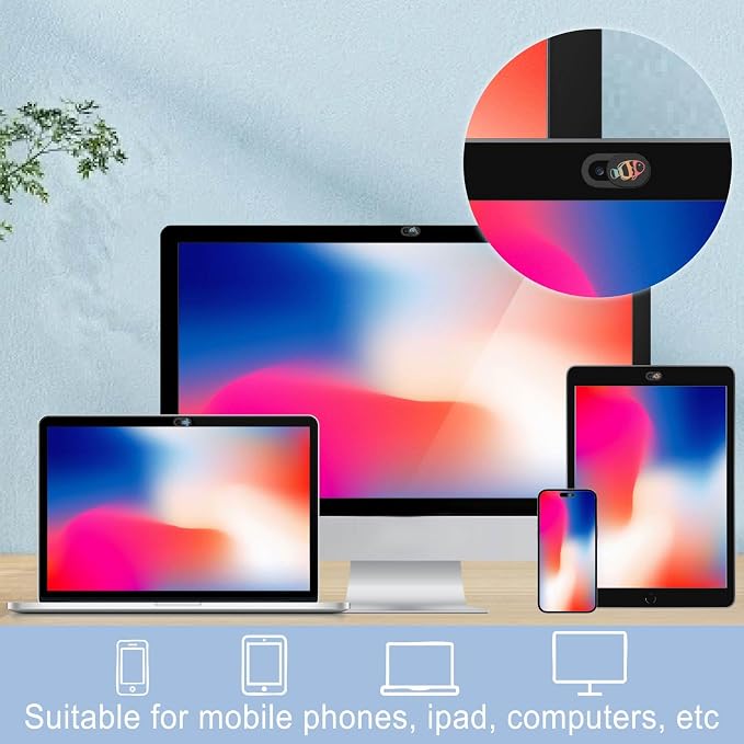 6Pcs 6 Styles Cute Camera Cover Slide Camera Privacy Covers Sea Animal Design Ultra-Slim Camera Blocker for Laptop Desktop Computer Tablet Phone Notebook Mini PC Accessories Home Office Use - Image 6