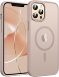 FNTCASE for iPhone 12 Pro Max Case, Fit for Magsafe, Translucent Matte Back | Strong Magnetic Charging, Shock Absorbent, 14FT Military Grade Drop-proof, Anti Slip, Desert Gold by FNTCASE