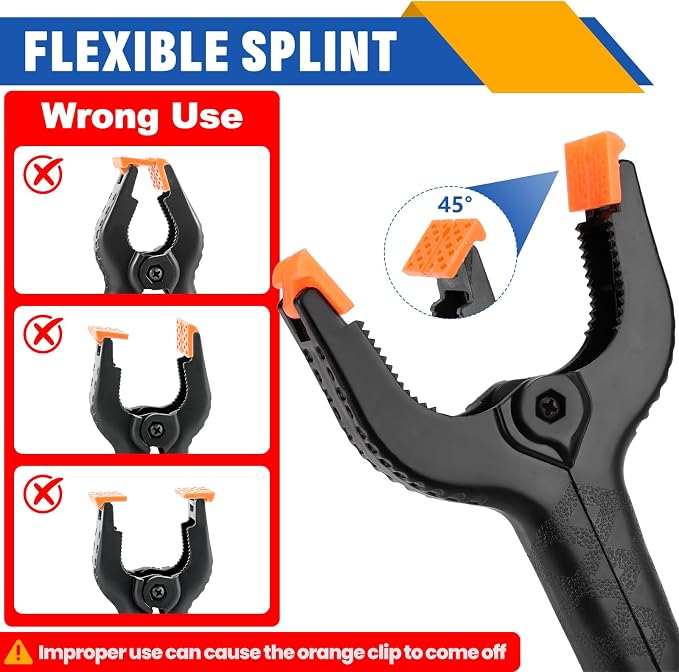 10 Pack 6 inch Plastic Spring Clamps, Black Heavy Duty Clips | Backdrop Clips, Plastic Clamps for Crafts, Backdrop Stand, Woodworking, Photography - Image 4