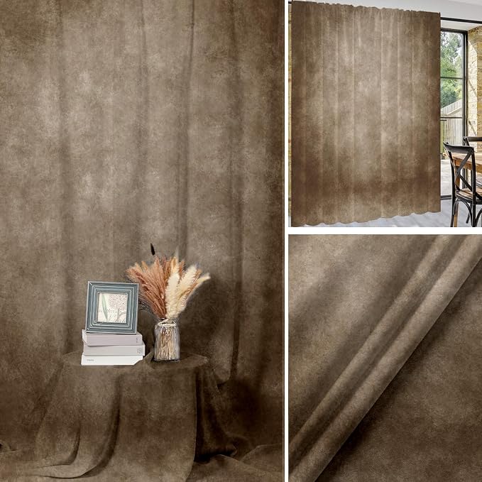5x7ft Brown Backdrop for Photography Abstract Textured Vintage Brown Photo Backdrop Portrait Photo Studio Prop Background for Photoshoot Photo Parties Video Studio Backdrops Prop - Image 2