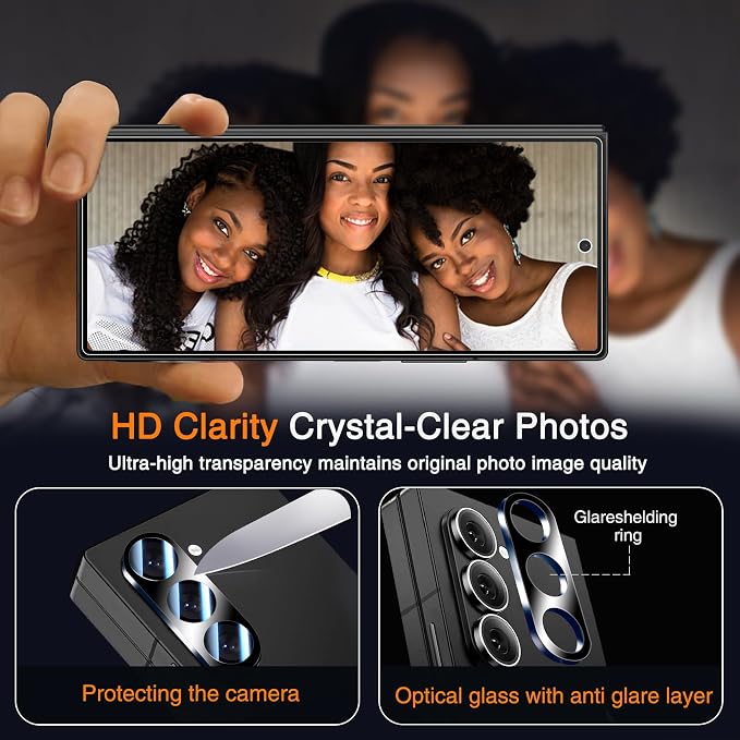 Wiaocit Tempered Glass Screen Protector for Samsung Galaxy Z Fold 7 | 3+3 Pack, 9H Hardness, Camera Lens Protector, Installation Frame, Bubble Free, Case Friendly - Image 6