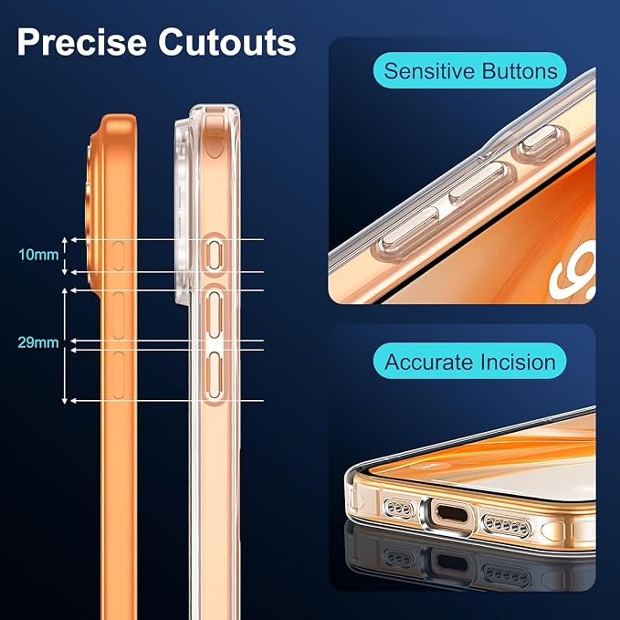 for iPhone 17 Pro Max Case Clear,Magnetic iPhone 17 ProMax Case with Screen Protector & Camera Protector [Compatible with MagSafe], Shockproof TPU Cover for iPhone 17 Max Phone Cases-Transparent - Image 6
