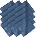 Care Touch Eyeglass Cleaning Cloth - 12 Pack of Microfiber Cleaning Cloth for Glasses, Lenses, Phones and Screens - Large, Lint-Free, Reusable and Scratch-Free - 6 x 7 Inches - Navy by CareTouch