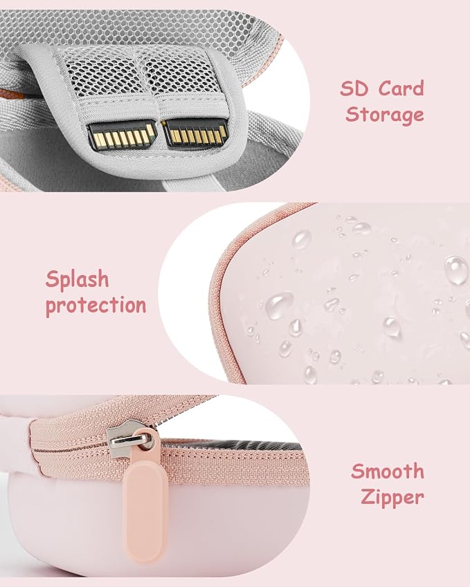 SQERO Camera Case for Digital Camera CAMKORY DC403/KODAK PIXPRO FZ55/FZ45 | SD Card Storage Travel Carry Cute Case Bag Small, Anti-Shock Dot Protection - Image 3
