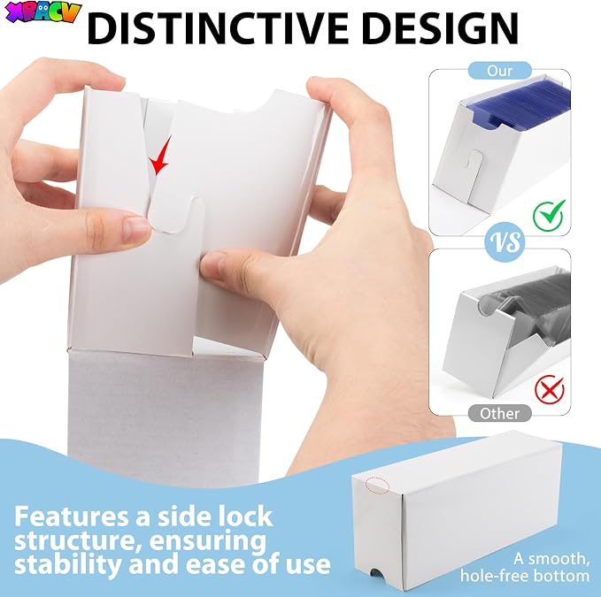 Trading Card 3 Drawer Top Loaders Storage Box with 20 Card Dividers | Cardboard Trading Card Organizer for Collectible Cards Games,Card Box Fits For TCG,MTG,TCG and Basktaball Cards - Image 4