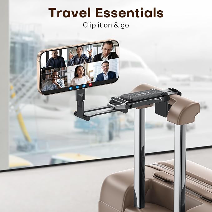OMOTON TP02 360°Rotating Adjustable Aluminum for MagSafe Tripod,Black&Black | Magnetic Phone Tripod for iPhone 17/16/15 Pro Max Air, Foldable Cell Selfie Stick Fits Vlog, Gym Travel Essentials, 2Pcs - Image 9