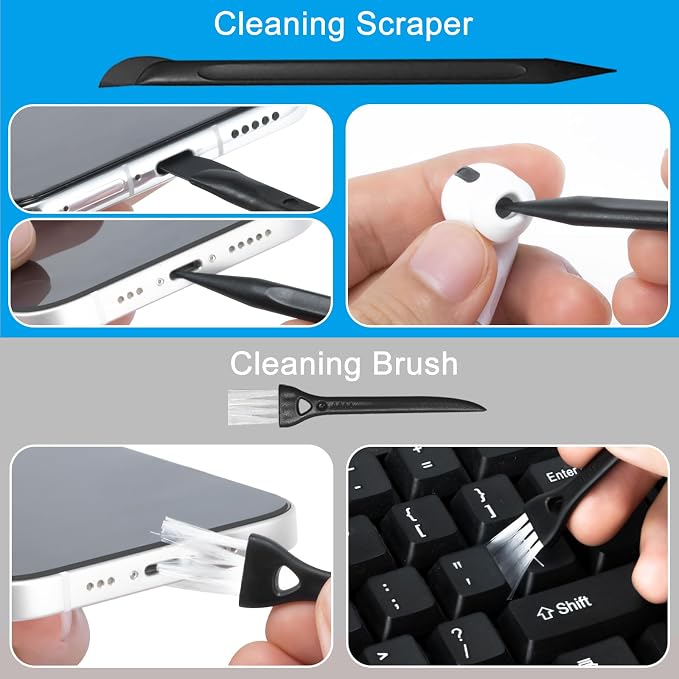 2 Pack Screen Cleaner Spray and Wipe for Laptop Monitor and Car Screens, Phone Touchscreen Mist Cleaning Kit for Cellphone, Tablet, PC, Computer, LCD, Eyeglass, iPhone, iPad, Mac Pro - Black and Grey - Image 3